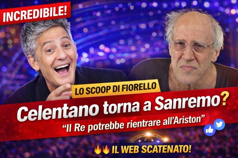 Celentano a Sanremo 2026? L’indizio di Fiorello accende i fan: “Il ritorno del Re”