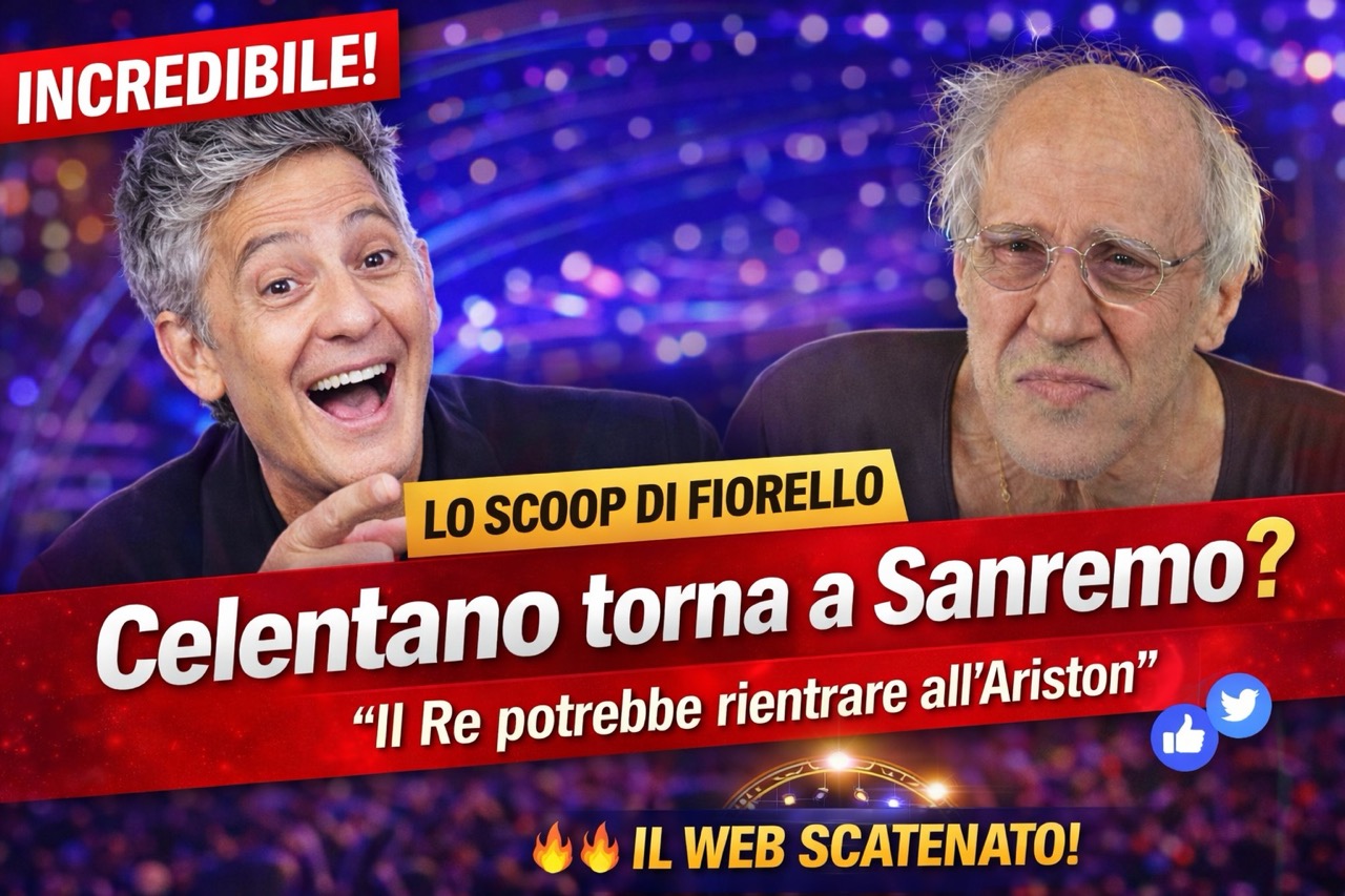 Celentano a Sanremo 2026? L’indizio di Fiorello accende i fan: “Il ritorno del Re”