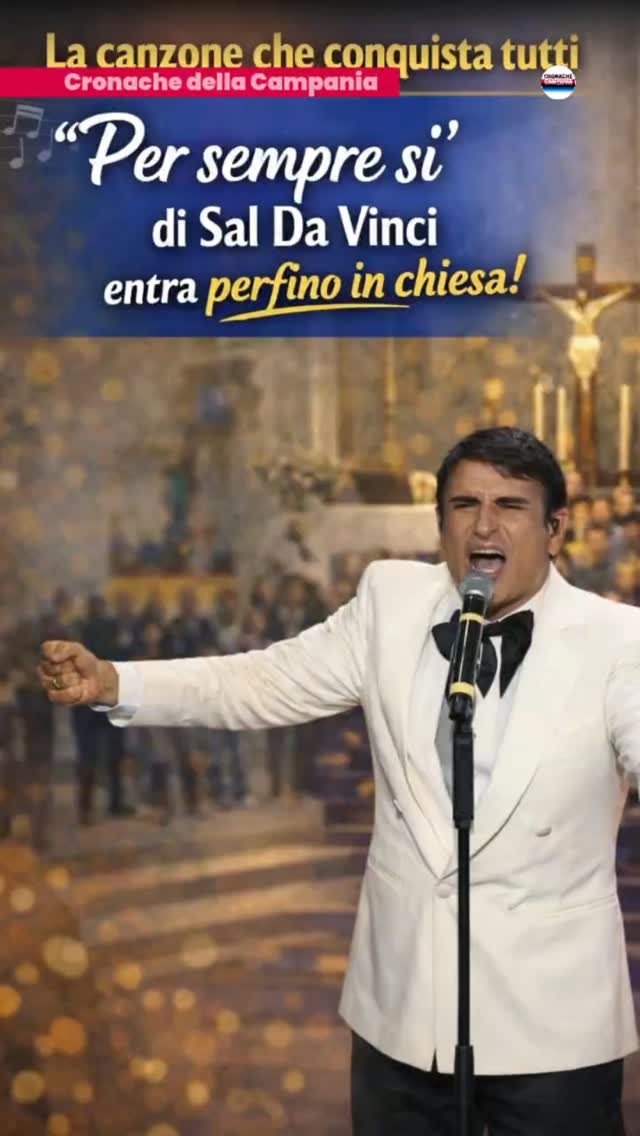 Sanremo 2026, Per sempre su00ec di Sal Da Vinci entra perfino in chiesann#sanremo2026 #saldavinci…