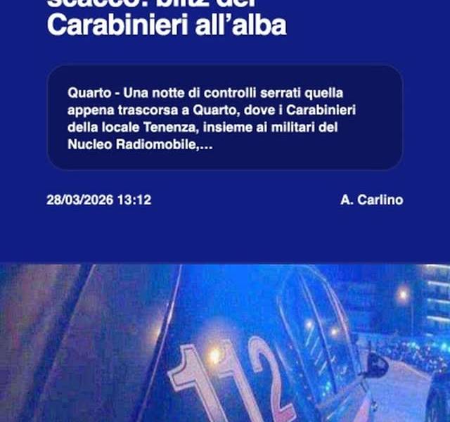 Quarto, movida sotto scacco: blitz dei Carabinieri allu2019albannQuarto – Una notte di controlli serrati…