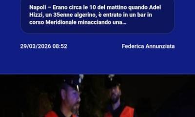 Napoli, entra nel bar e urla: u00abSiete tutti razzisti, datemi tuttou00bb. Arrestato algerinonnNapoli…