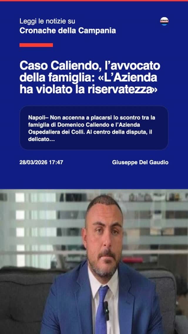 Caso Caliendo, l’avvocato della famiglia: u00abLu2019Azienda ha violato la…