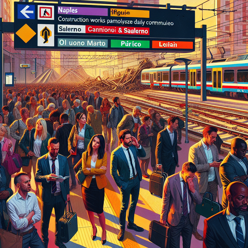 Caos treni Napoli-Salerno: lavori paralizzano pendolari quotidiani