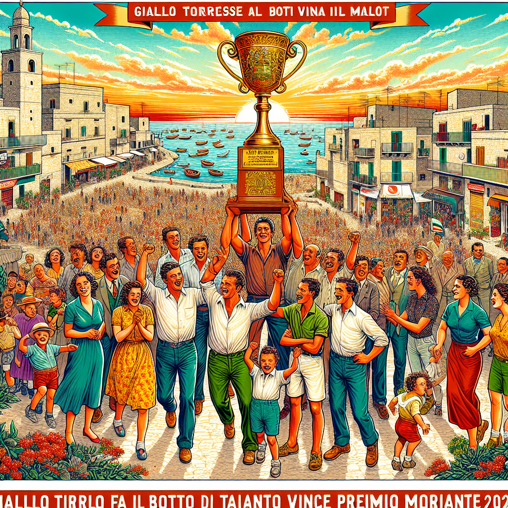 Giallo torrese fa il botto: «La Chianca» di Taranto vince Premio Morante 2026