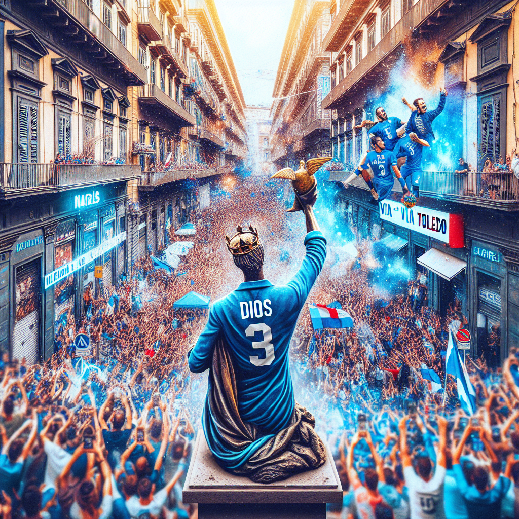 Napoli in delirio: Dios Museum riapre, Maradona re di via Toledo