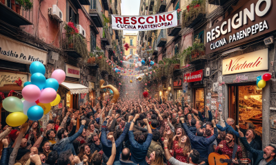 Napoli in delirio: Rescigno Cucina Partenopea festeggia un anno di boom