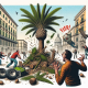 Napoli in subbuglio: ladri di palme tagliano foglie, rabbia dei cittadini