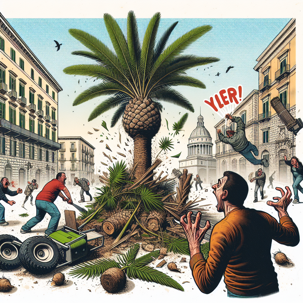 Napoli in subbuglio: ladri di palme tagliano foglie, rabbia dei cittadini
