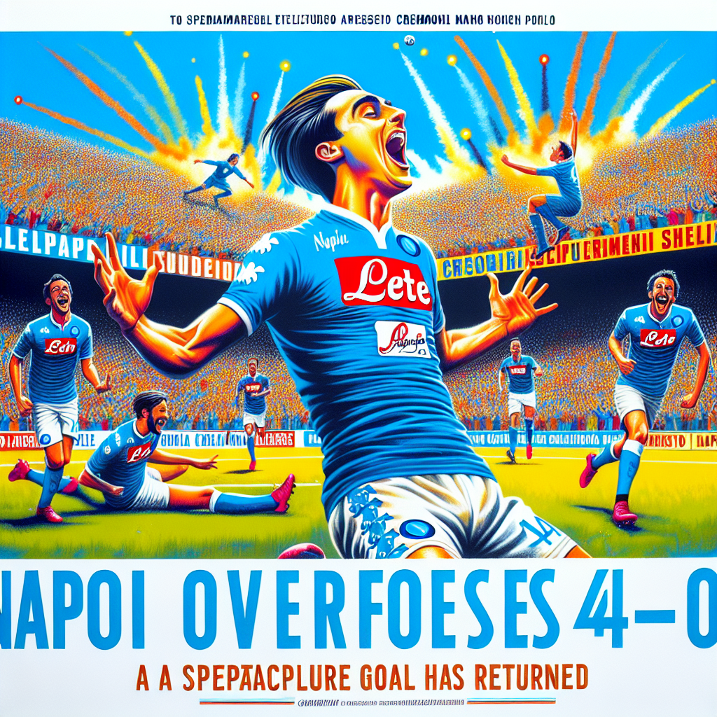 Napoli schianta Cremonese 4-0: De Bruyne torna al gol, euforia azzurra