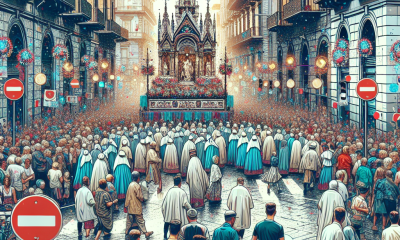 Processione San Gennaro paralizza Napoli: strade chiuse e divieti il 2 maggio