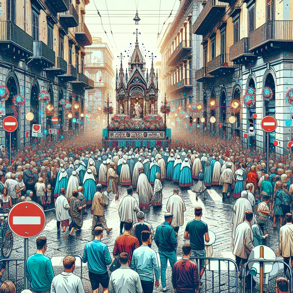 Processione San Gennaro paralizza Napoli: strade chiuse e divieti il 2 maggio