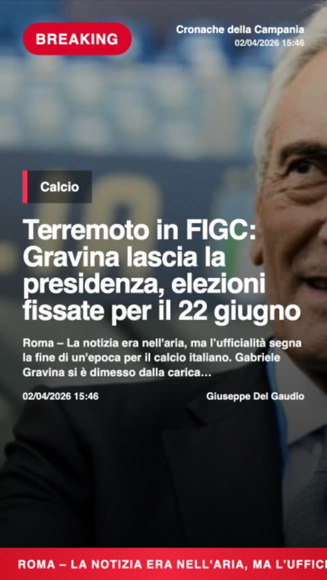 Terremoto in FIGC: Gravina lascia la presidenza, elezioni fissate per il 22 giugnonnRoma u2013 La notizia…