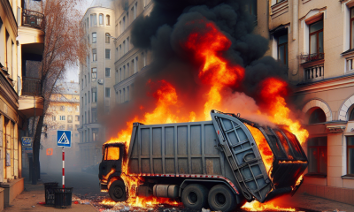 Caos a Napoli: incendio divora camion rifiuti, fumo nero e aria irrespirabile
