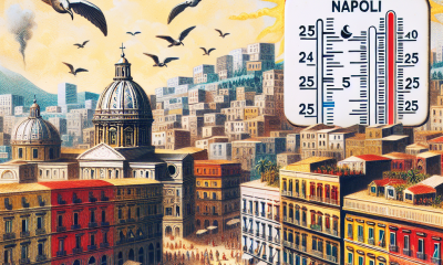 Napoli investita dallo scirocco: termometri oltre 25 gradi, afa record in città