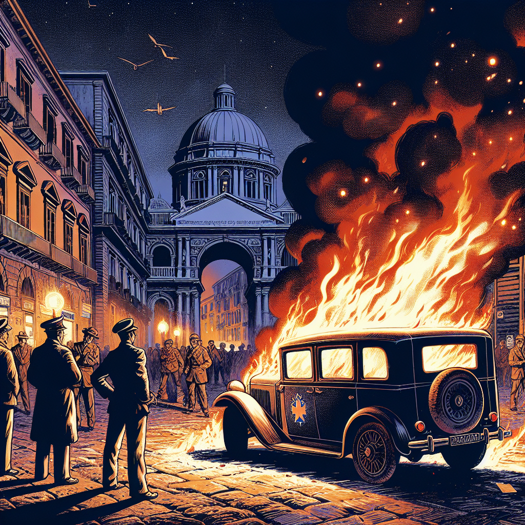 Napoli sotto choc: auto del comandante vigili data alle fiamme, allarme ritorsioni