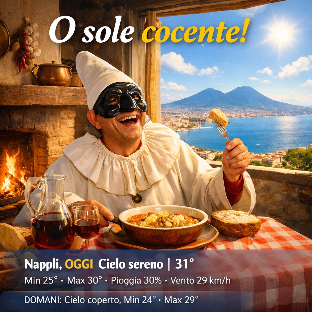 Meteo Napoli, previsioni di oggi 29 Giugno 2026