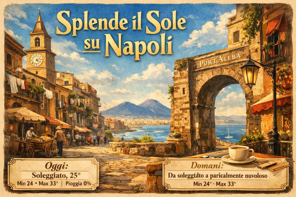 Meteo Napoli, previsioni di oggi 23 Giugno 2026