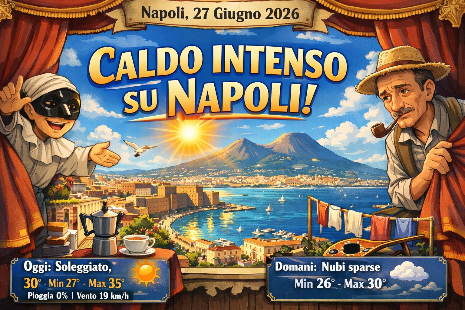 Meteo Napoli, previsioni di oggi 27 Giugno 2026