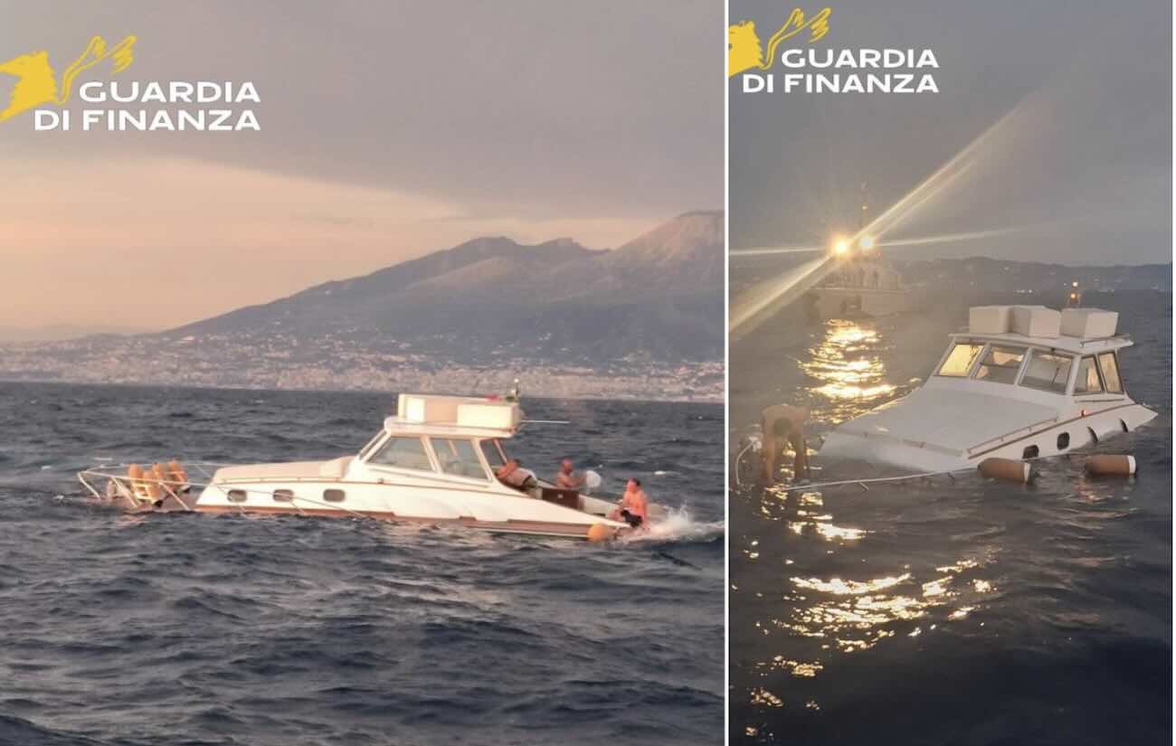 Napoli, dramma nel Golfo: Guardia di Finanza salva 4 persone da imbarcazione semi affondata