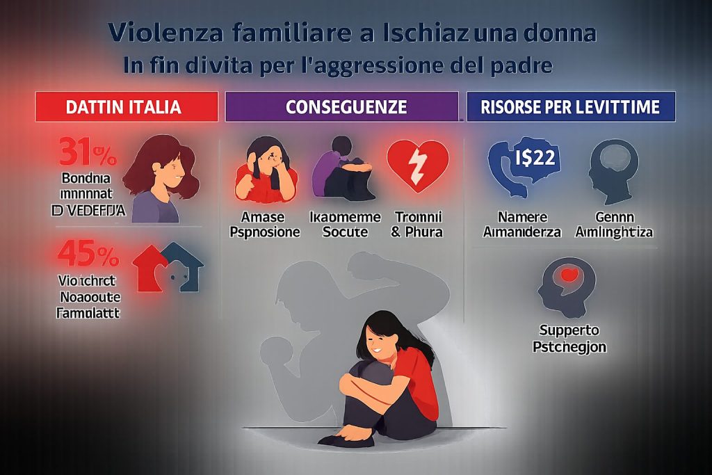 infografica - Violenza familiare a Ischia: una donna in fin di vita per l'aggressione del padre