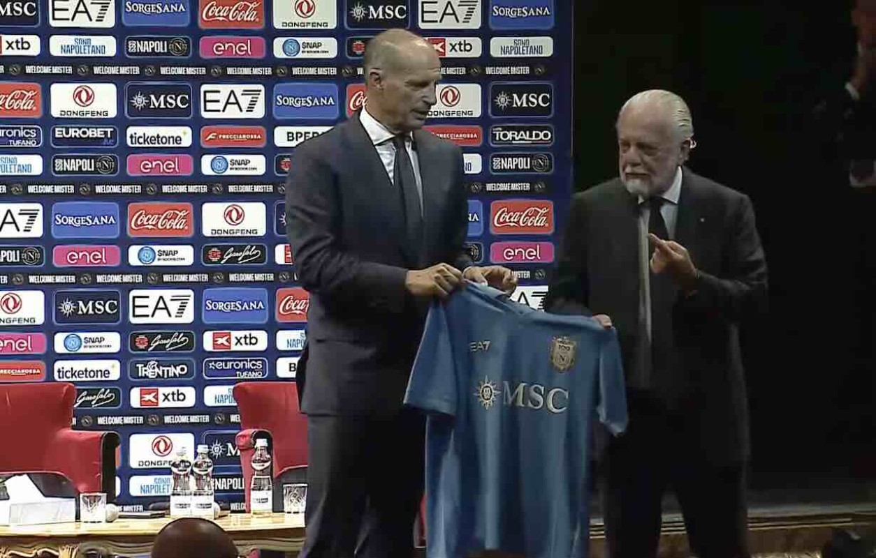 Napoli, De Laurentiis provoca Allegri: “Un sogno chiamato finale di Champions per il 30 maggio!”