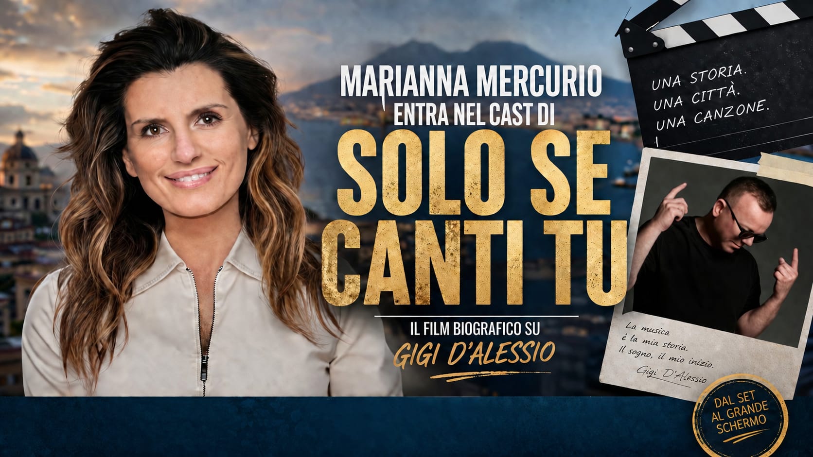 Marianna Mercurio protagonista nel biopic su Gigi D’Alessio: il racconto della nascita di un mito partenopeo