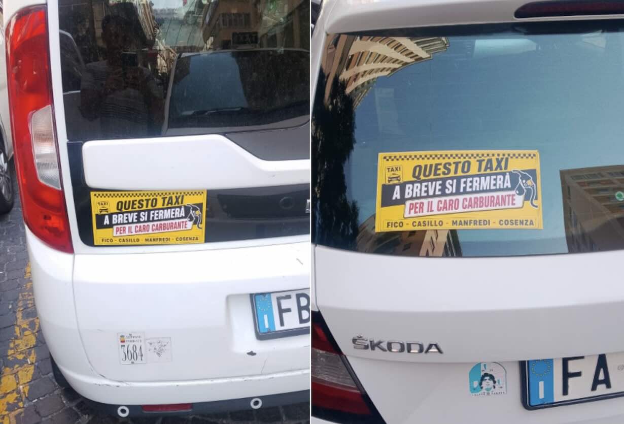 Taxi di Napoli, allerta per il fermo: la scritta che preoccupa i pendolari