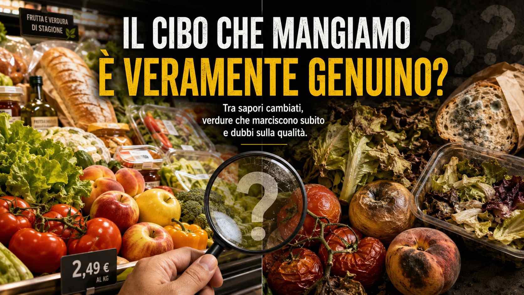 È davvero genuino il cibo che portiamo in tavola? Le preoccupazioni dei napoletani aumentano.