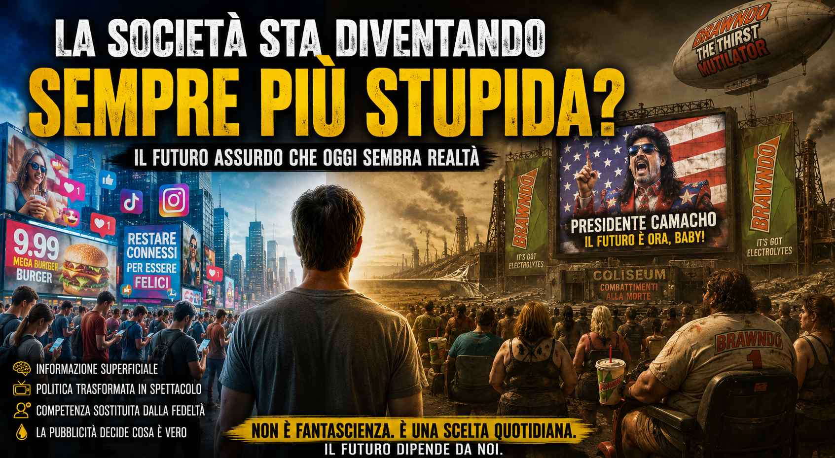 La società rischia di perdere il senso: un futuro inquietante sta diventando realtà