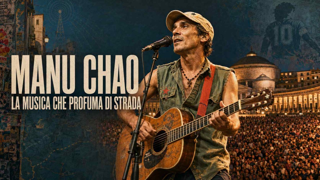 Manu Chao, un artista che fa vibrare Napoli con la sua musica di strada.