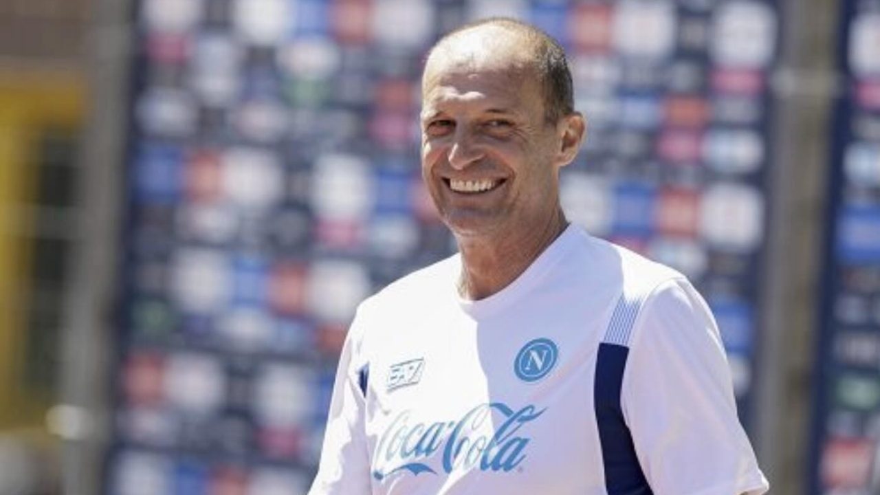 Napoli, Allegri in campo: «Siamo pronti a dare il massimo»
