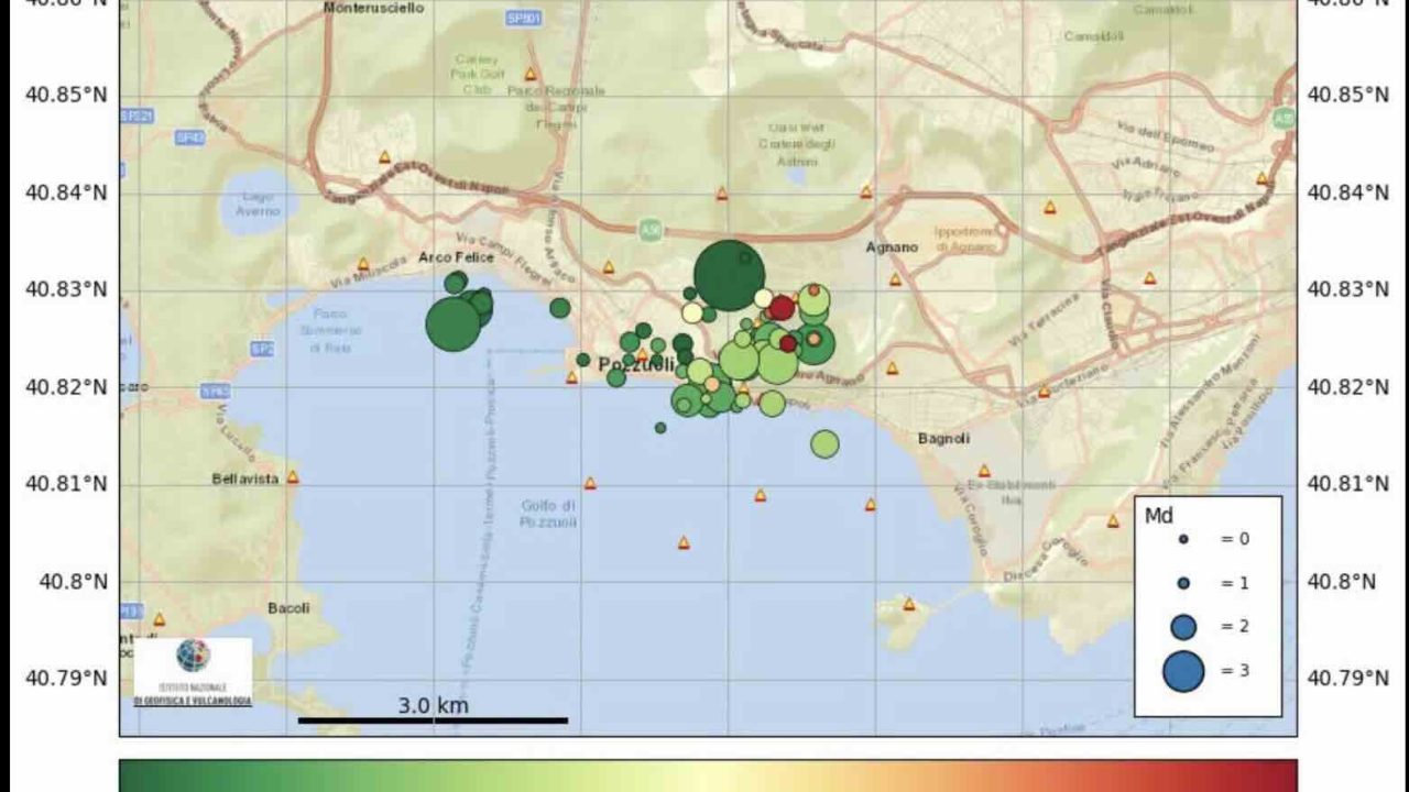 Campi Flegrei, allerta in aumento: scosse all’alba e paura per gli sfollati