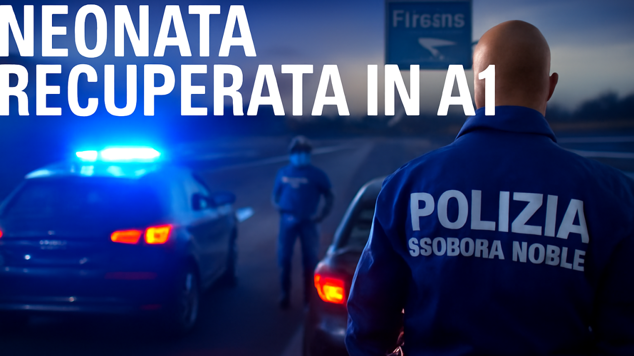 Corsa in A1: neonata recuperata, la nonna fermata verso la Romania
