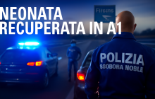 Corsa in A1: neonata recuperata, la nonna fermata verso la Romania
