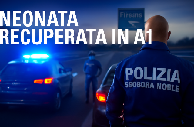 Corsa in A1: neonata recuperata, la nonna fermata verso la Romania