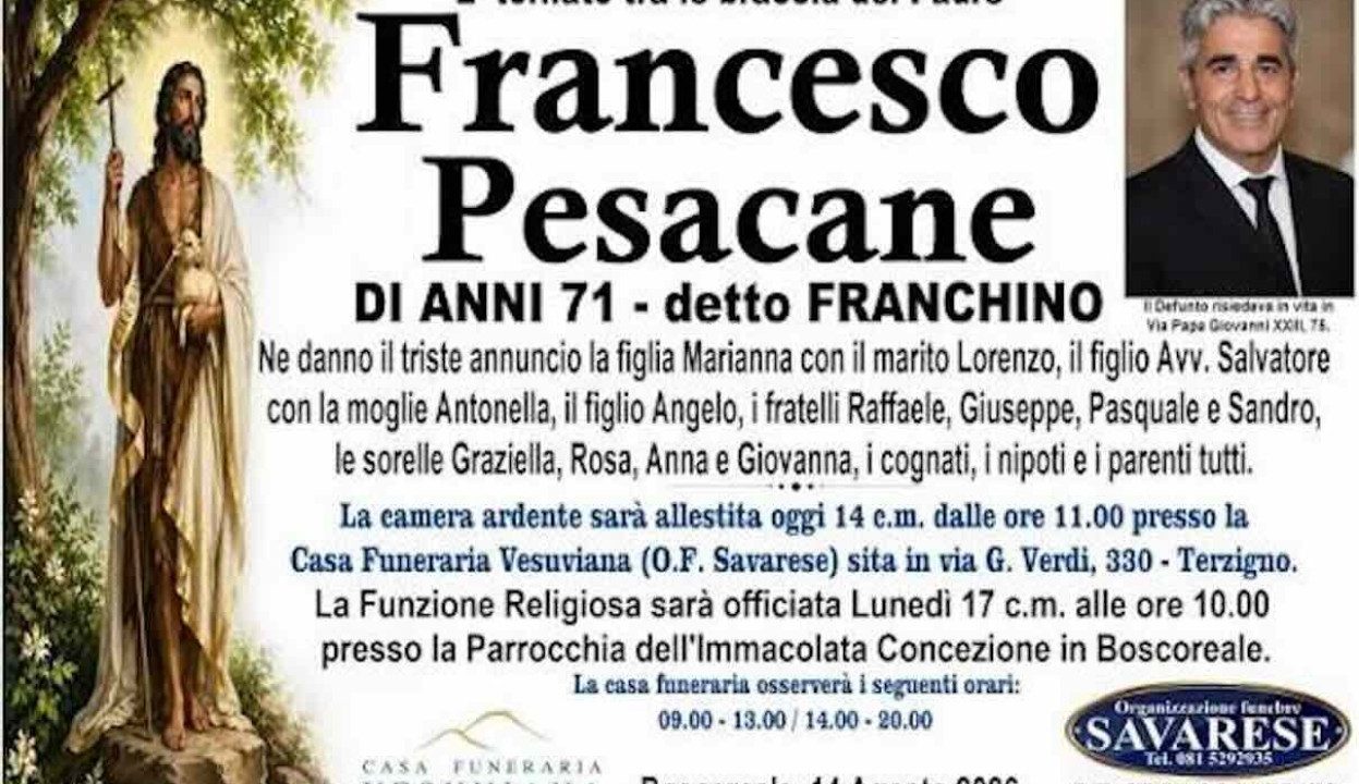Funerali di Franchino Pesacane: Libera Campania denuncia il rischio di una celebrazione della criminalità in parrocchia.x