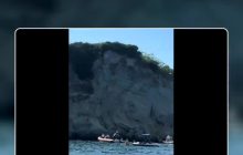 Paura a Bacoli: un giovane si arrampica sulla scogliera dello Schiacchietiello e rimane bloccato. Salvato da Vigili del Fuoco e Guardia Costiera. #Bacoli #soccorso #vigilidelfuoco