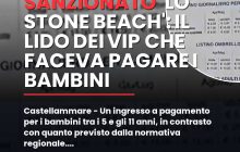 Castellammare – Un ingresso a pagamento per i bambini tra i 5 e gli 11 anni, in contrasto con quanto previsto dalla normativa regionale.nn#Castellammare #Francescoemilioborrelli #Spiaggelibere #StoneBeach