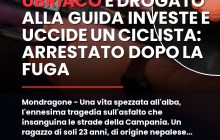 Mondragone – Una vita spezzata all’alba, l’ennesima tragedia sull’asfalto che insanguina le strade della Campania.nn#Ciclista #Mondragone #Omicidiostradale #Piratadellastrada