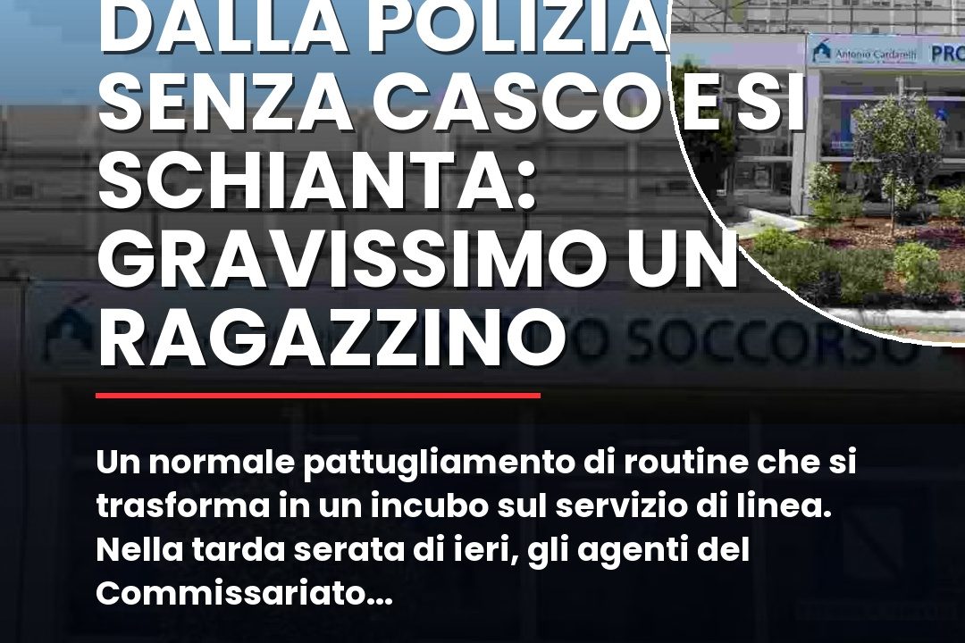 Un normale pattugliamento di routine che si trasforma in un incubo sul servizio di linea.nn#Bagnoli #Cardarelli #Incidentestradale #Minorenne #Napoli