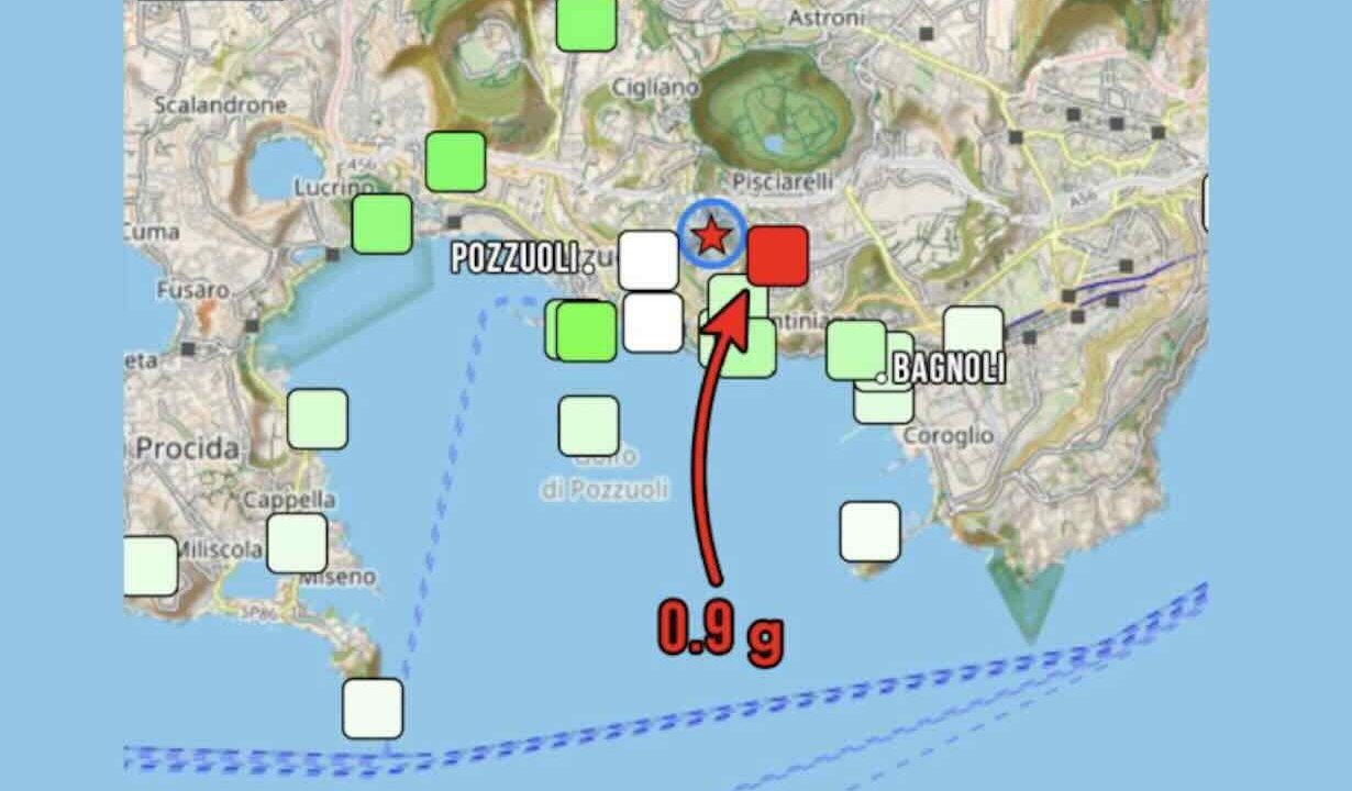 Solfatara sotto pressione: accelerazione del suolo a 0,9 g, un dato allarmante per la zona