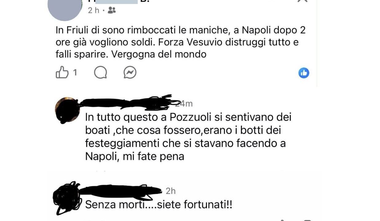 Campi Flegrei, scossa e polemiche: social invasi da attacchi ai napoletani