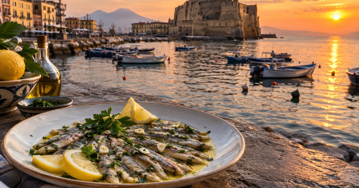 Napoli, Borgo Marinari: alici marinate tra mare e limoni raccontano la costa