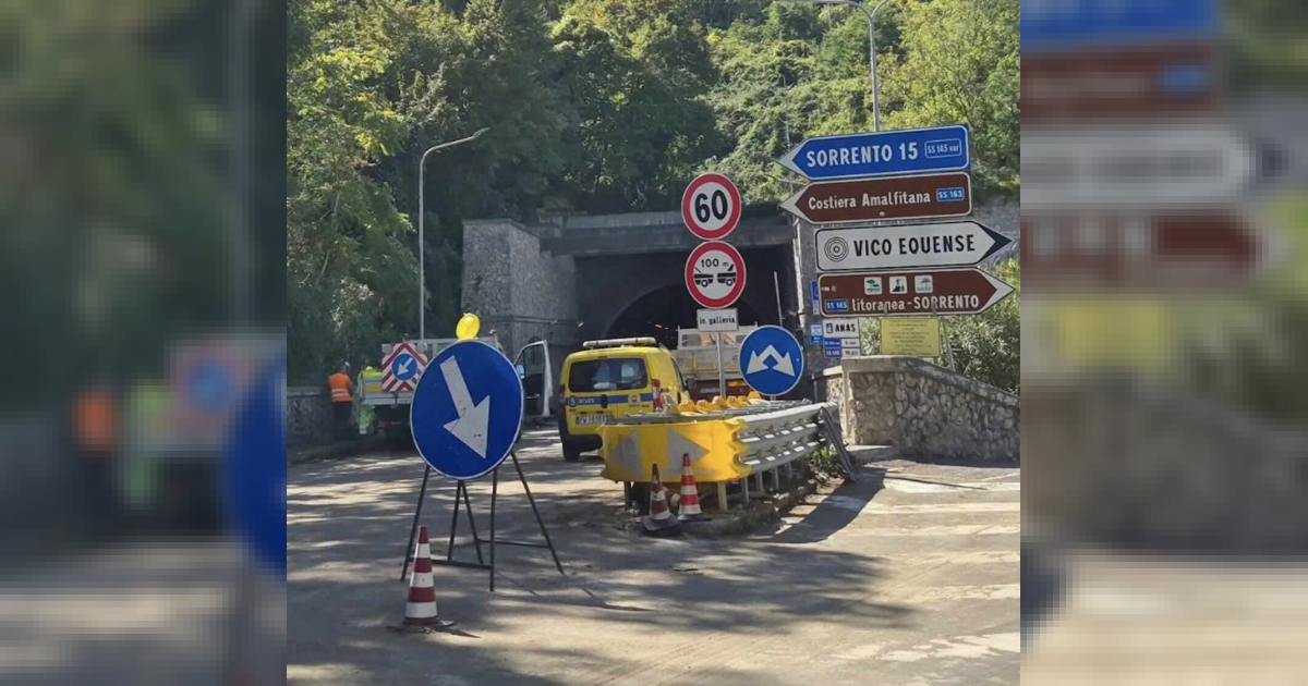 Pozzano: frana danneggia gli impianti antincendio, la galleria Santa Maria resta chiusa fino al 15 ottobre 2026