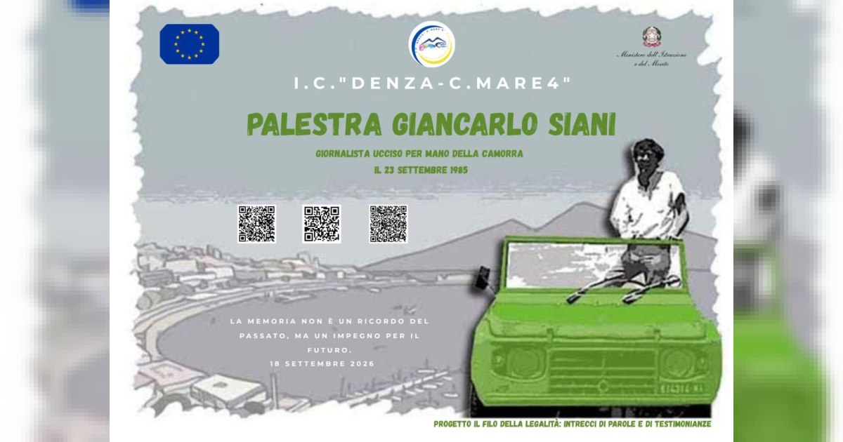 Castellammare di Stabia: la palestra dell’Istituto Denza intitolata a Giancarlo Siani per educare alla legalità