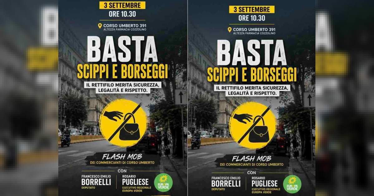 Corso Umberto, commercianti in piazza: “Basta scippi, il Rettifilo deve tornare sicuro”