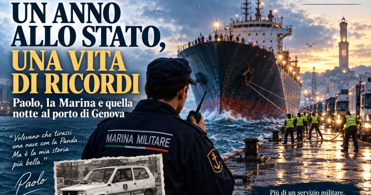 Paolo e la notte al porto di Genova: un soccorso inaspettato che segna un anno di servizio militare.