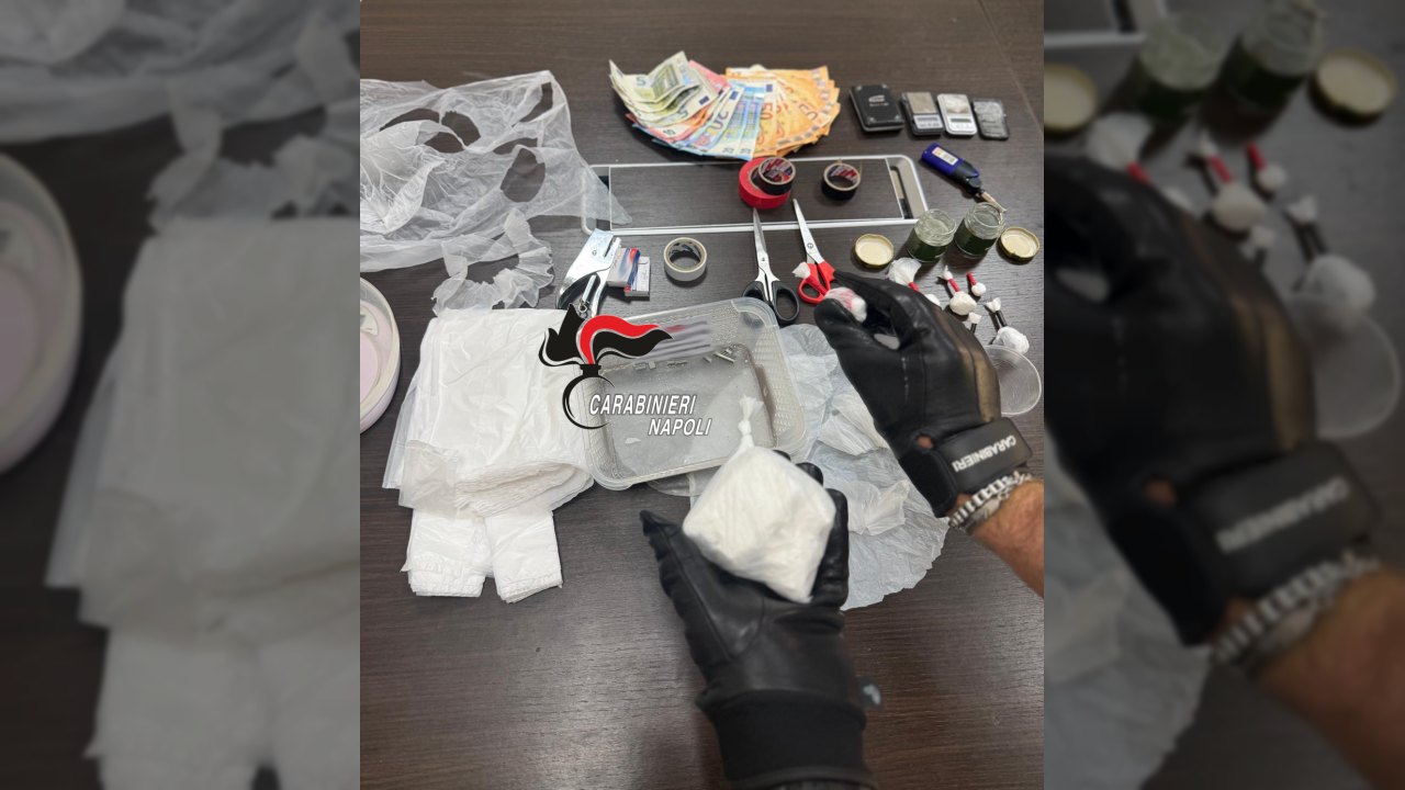 Caivano: arresto di un pusher incensurato con 121 grammi di cocaina