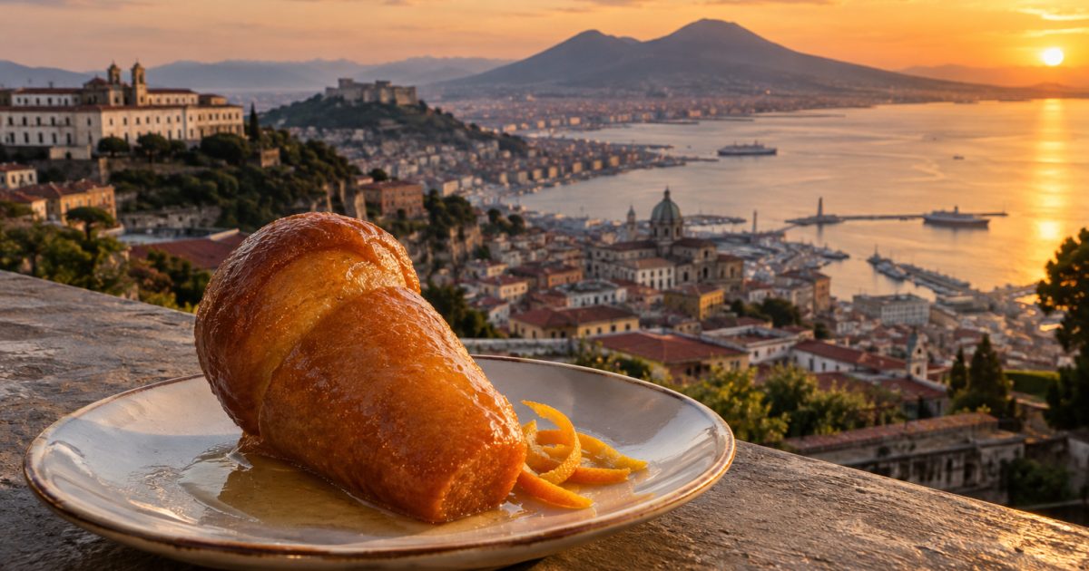 Napoli dall’alto: il babà del Belvedere di San Martino tra panorama e profumo di rum