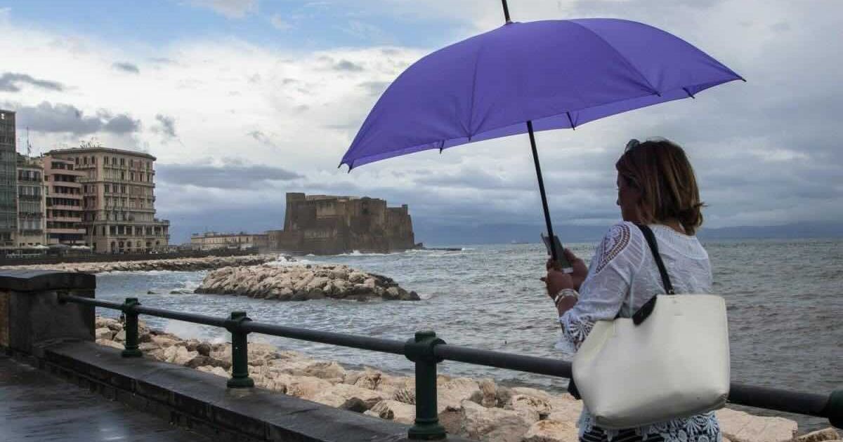 Campania: temporali in corso con allerta gialla e rischio di grandine, fulmini e raffiche di vento